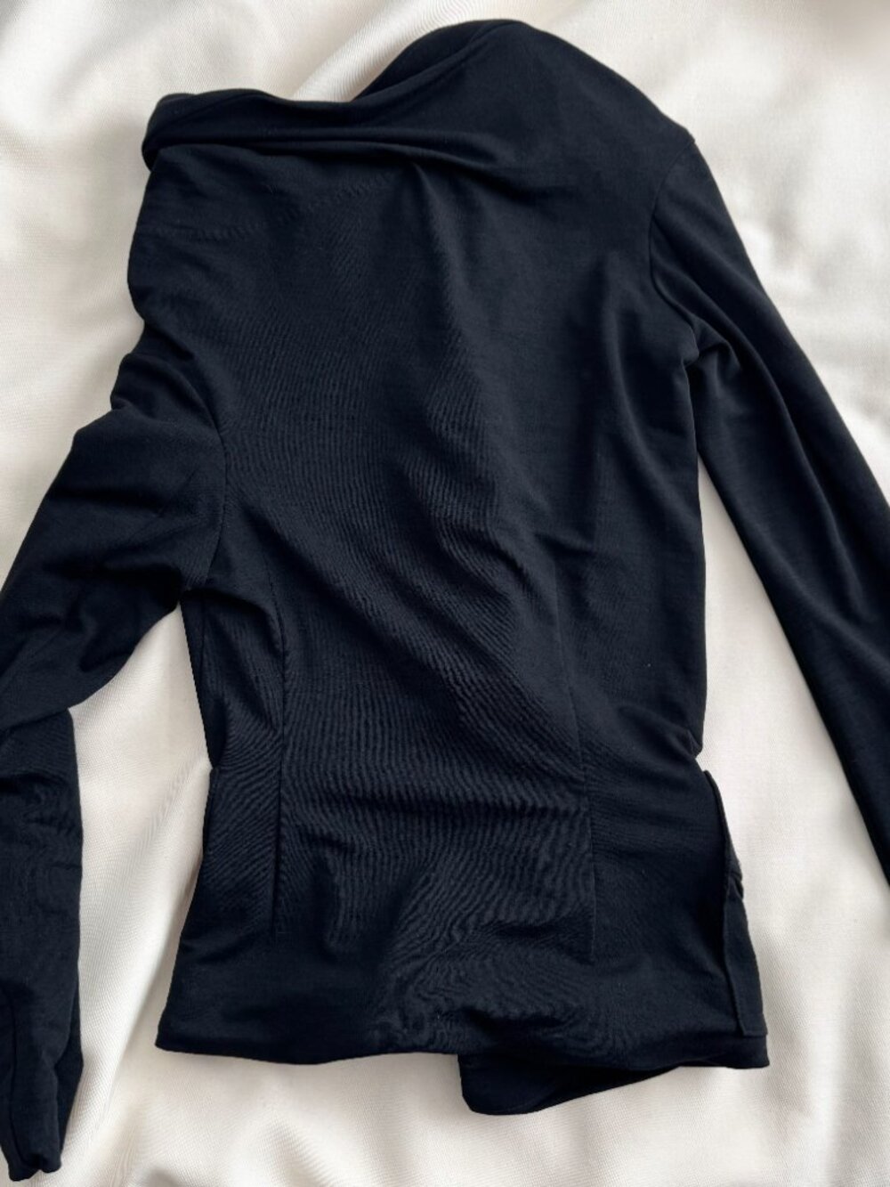 Junya Watanabe Asymmetrical Gathered Front Cardigan/Jacket in Black, size Small - Picture 13 of 13